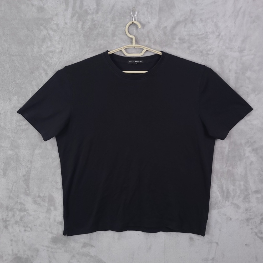 Robert Barakett Pima Cotton The Barakett Georgia Crewneck T Shirt Black - 2XL